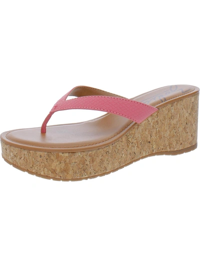 Shop Zodiac Rio Womens Thong Platform Wedge Sandals In Pink