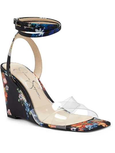Shop Jessica Simpson Arlisa Womens Faux Suede Open Toe Wedge Sandals In Multi