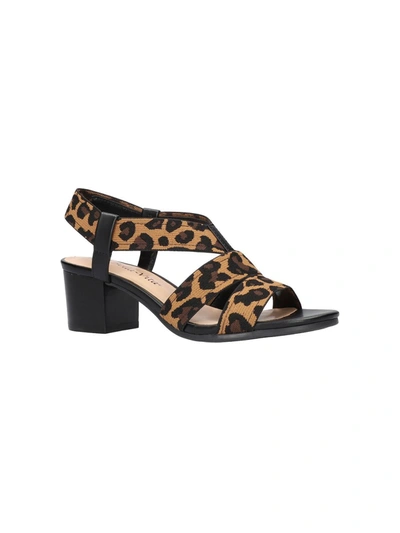 Shop Bella Vita Jodi Womens Knit Leopard Heel Sandals In Multi