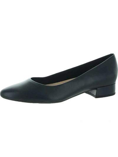 Easy Spirit Caldise Womens Leather Low Heel Block Heels In Blue