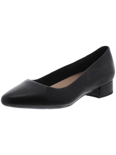 Easy Spirit Caldise Womens Leather Low Heel Block Heels In Black