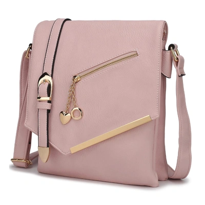 Shop Mkf Collection By Mia K Jasmine Vega Leather Crossbody Handbag In Pink
