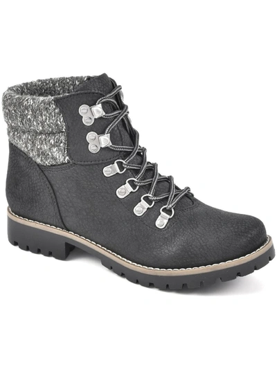 Shop Cliffs By White Mountain Pathfield Womens Knit Lace-up Ankle Boots In Black
