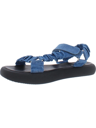 Shop Aqua Tenly Womens Cotton Adjustable Sport Sandals In Blue