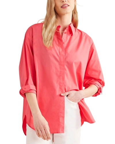Shop Boden Oversized Shirt In Pink