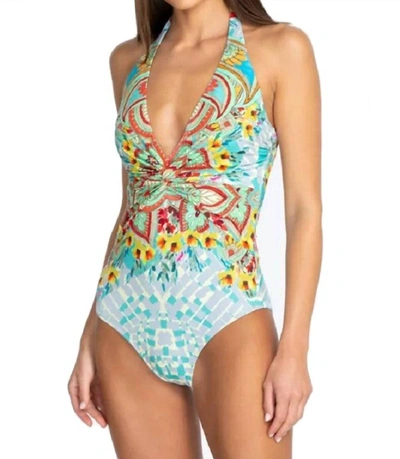 Johnny Was Elena Twist One Piece Swimsuit In Multi