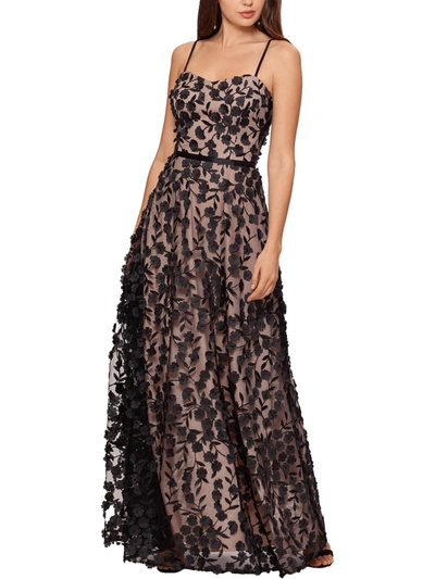 Shop Xscape Womens Sheer Overlay Maxi Evening Dress In Multi