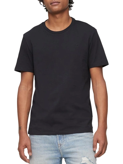 Shop Calvin Klein Mens Cotton Crewneck T-shirt In Black