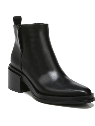 Shop Franco Sarto Dalden Womens Leather Square Toe Ankle Boots In Black
