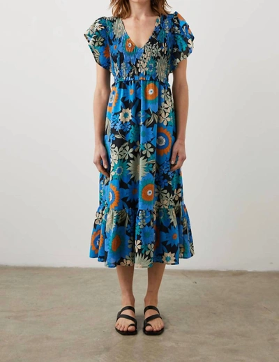 Shop Rails Clementine Dress In Azul Wildflower In Multi