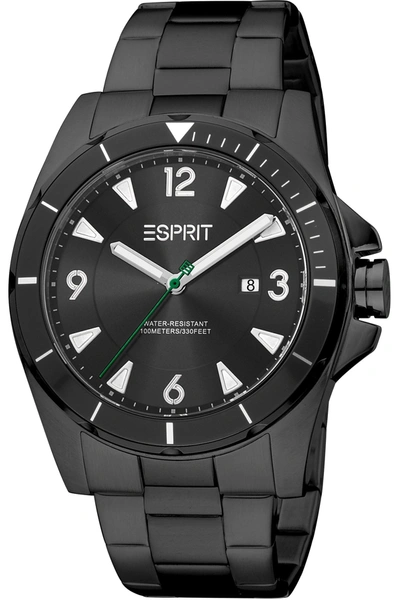 Shop Esprit Men's Es1g322m0075 Arlo 44mm Quartz Watch In Black