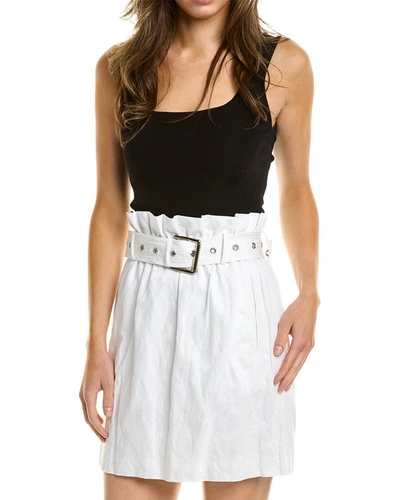 Shop Michael Kors Crush Paperbag Skirt In White