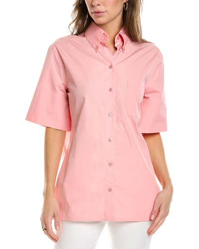 Shop Ferragamo Woven Shirt In Pink