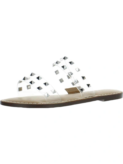 Shop Wild Pair Ginnie Womens Studded Slip On Flat Sandals In White