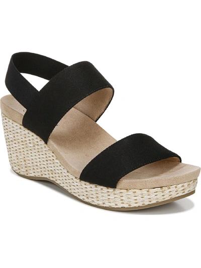 Lifestride Delta Womens Solid Ankle Strap Wedge Sandals In Multi