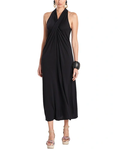 Shop Natori Jersey Maxi Dress In Black