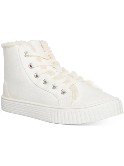 Madden Girl Maddie Womens Lifestyle Faux Fur Lined High-top Sneakers In Multi
