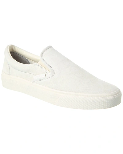 Shop Tom Ford Suede Slip-on Sneaker In White
