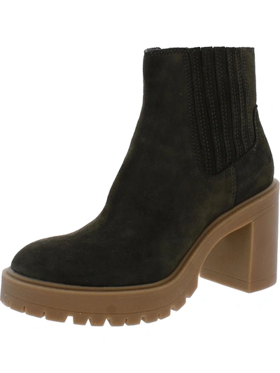 Shop Dolce Vita Caster H2o Womens Suede Lugged Sole Chelsea Boots In Multi