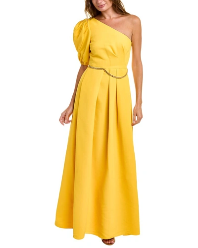 Shop Sachin & Babi Soleil Gown In Yellow