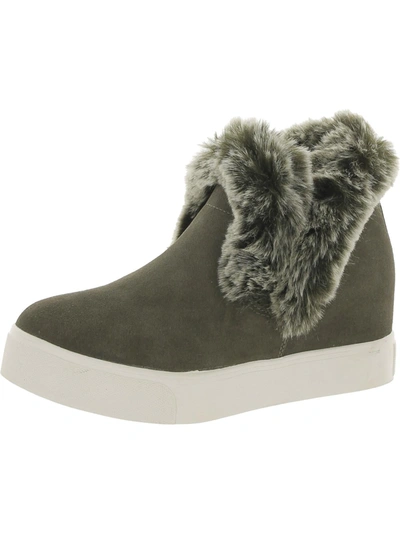 Shop J/slides Sean Womens Suede Faux Fur Lined Ankle Boots In Multi