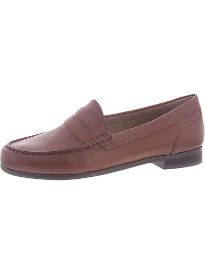 Array Harper Womens Leather Slip On Penny Loafers In Multi