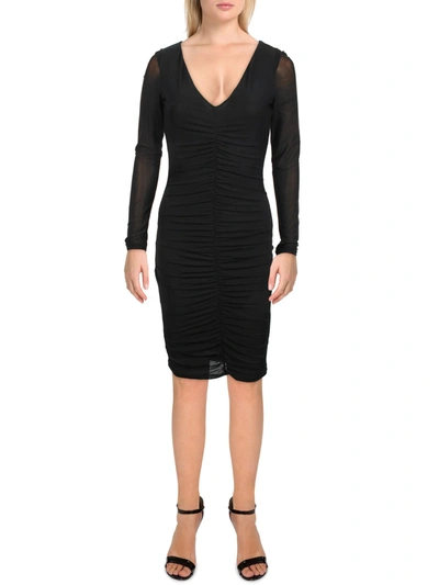Shop Inc Womens V-neck Knee Bodycon Dress In Black