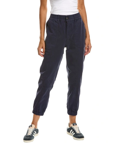 Shop Michael Stars Sunny Mid-rise Tapered Pant In Blue