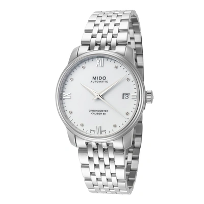 Shop Mido Women's M0272081101600 Baroncelli 34mm Automatic Watch In Silver