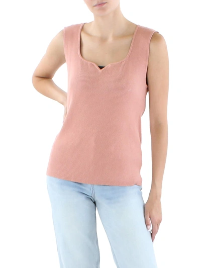 Shop T Tahari Womens Square Neck Sleeveless Tank Top In Pink