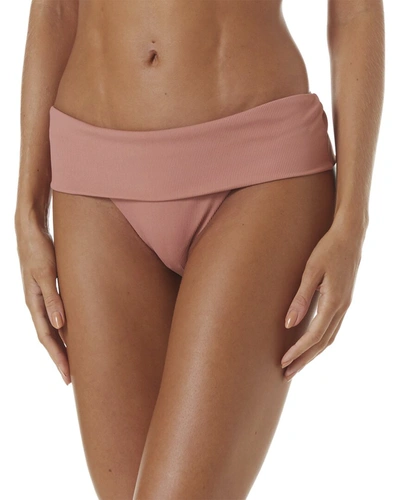 Shop Melissa Odabash Brussels Foldover Bikini Bottom In Pink