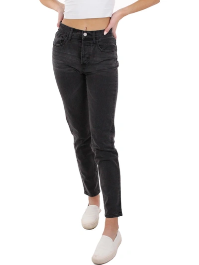 Shop Dstld Womens Mid-rise Everyday Skinny Jeans In Black