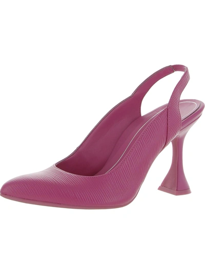 Shop Vionic Adalena Womens Leather Pointed Toe Slingback Heels In Multi