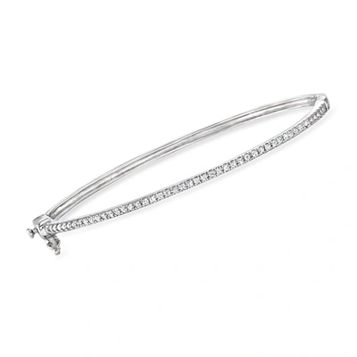 Shop Rs Pure By Ross-simons Diamond Bangle Bracelet In Sterling Silver In Multi