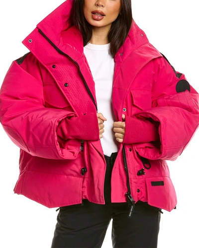 Shop Canada Goose Snow Mantra Cropped Down Coat In Pink