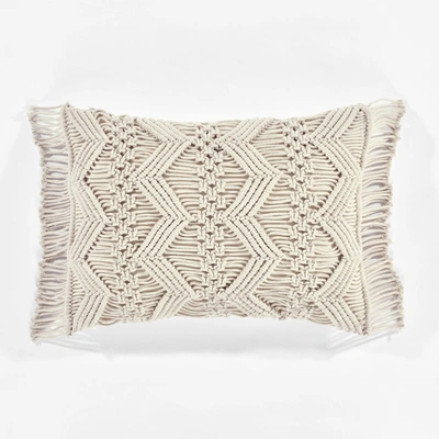 Shop Lush Decor Studio Chevron Macrame Decorative Pillow Cover