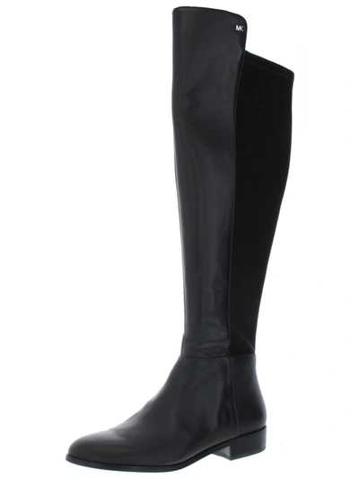 Shop Michael Michael Kors Bromley Womens Leather Knee-high Riding Boots In Black