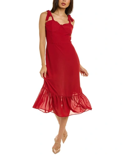 Shop Opt O. P.t. Toile De Jouy Midi Dress In Red