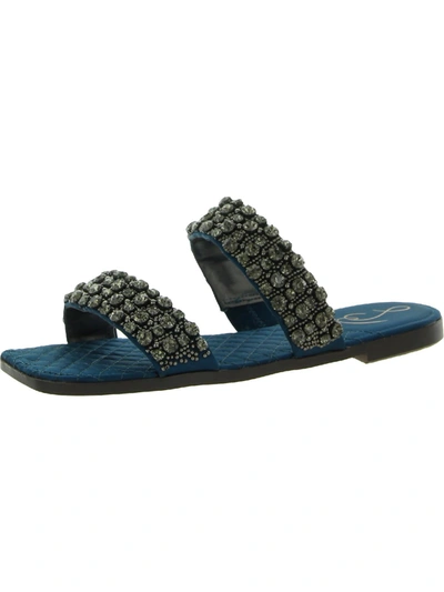 Shop Sam Edelman Ezel Womens Embellished Slide Sandals In Multi