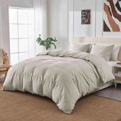 Shop Puredown Peace Nest Solid Faux Flax Linen Duvet Cover Sets - Luxurious Comfort