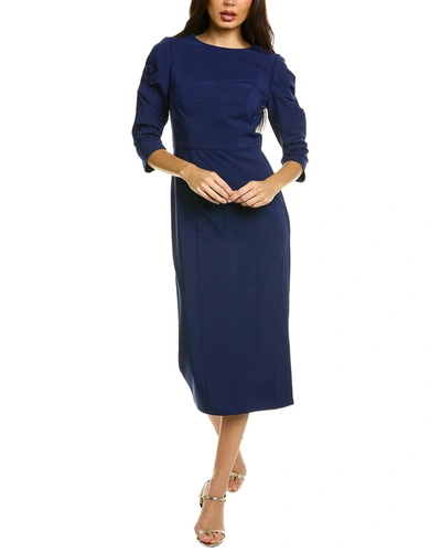 Shop Kay Unger Angeline Midi Dress In Blue