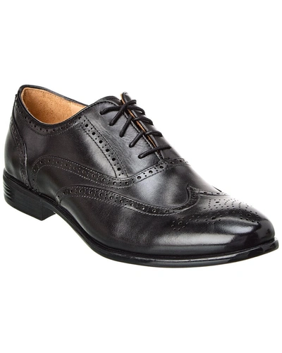 Shop Warfield & Grand Wingtip Leather Oxford In Black