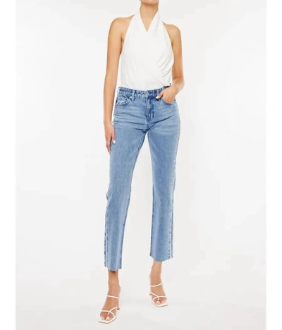 Shop Kancan Evelyn Mid Rise Jeans In Blue
