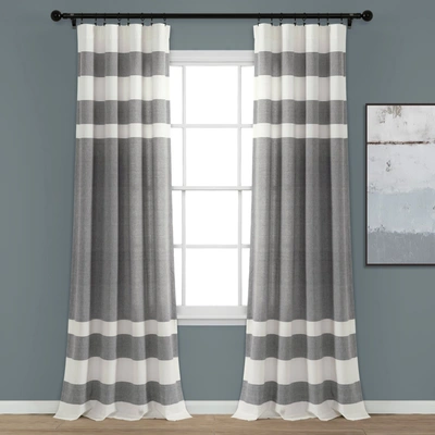 Shop Lush Decor Cape Cod Stripe Yarn Dyed Cotton Window Curtain Panel Set