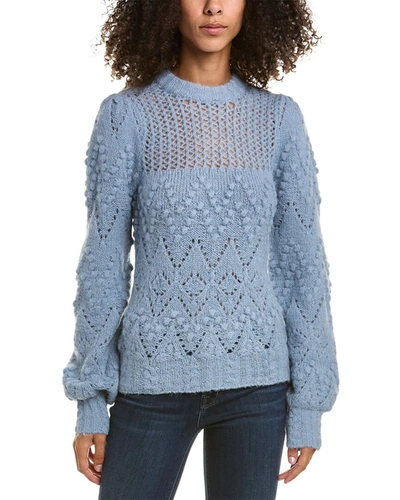 Shop Nicholas Svana Wool & Alpaca-blend Sweater In Blue