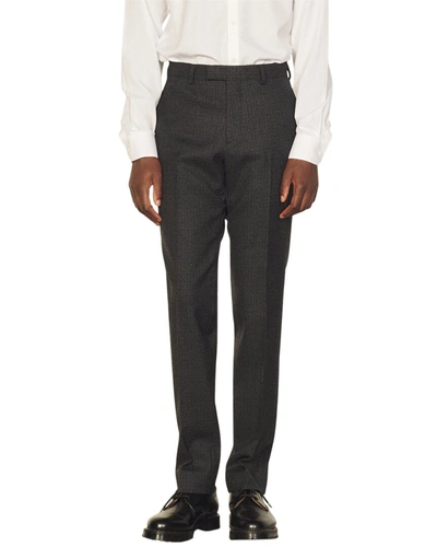 Shop Sandro Formal Houndstooth Wool Suit Pant In Black