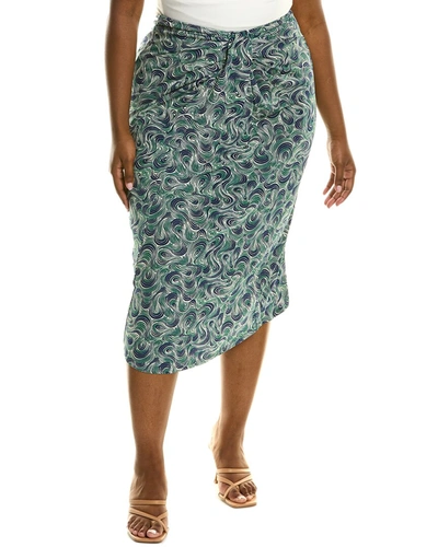 Shop Cinq À Sept Swirl Vallory Skirt In Green