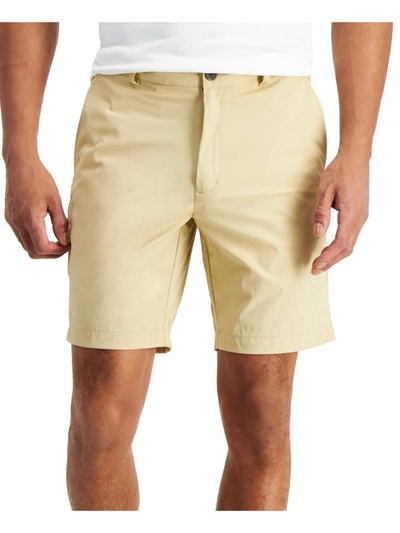 Shop Alfani Mens Flat Front Casual Khaki Shorts In Multi