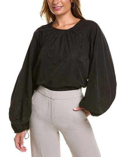 Shop Carolina Herrera Oversized Blouse In Black