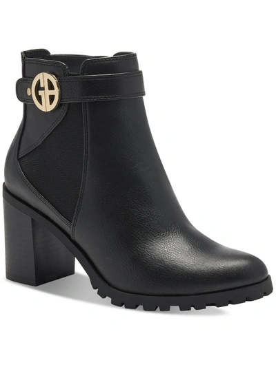 Shop Giani Bernini Womens Faux Leather Lug Ankle Boots In Black